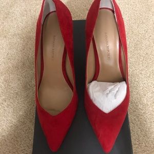 NIB Gorgeous red suede Banana Republic heels
